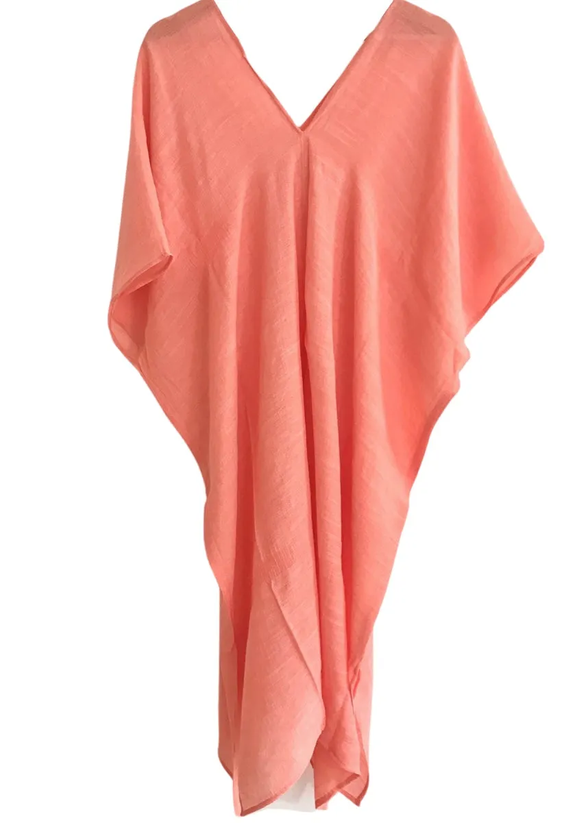 Tulum Kaftan Tunic Coral