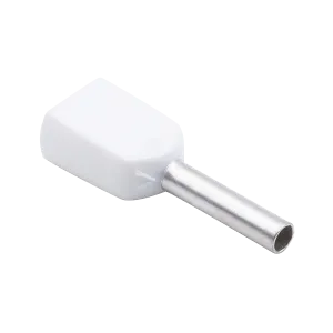 Unicrimp QDBFR05 Double Bootlace Ferrule 0.5mm White (100 Pack)
