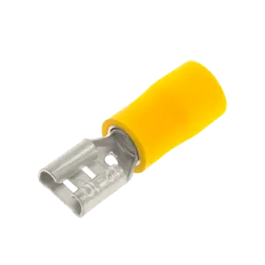 Unicrimp QYPO95F Yellow Female Push On 9.5mm (100 Pack)