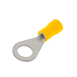 Unicrimp QYR12 Yellow Ring Terminal- 12mm Hole (100 Pack)