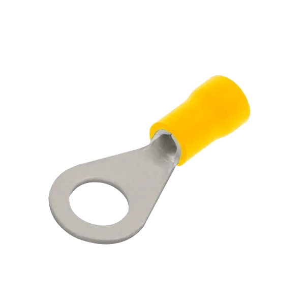 Unicrimp QYR12 Yellow Ring Terminal- 12mm Hole (100 Pack)