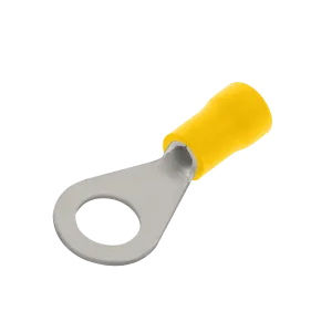 Unicrimp QYR8 Yellow Ring Terminal With A 8mm Hole (100 Pack)