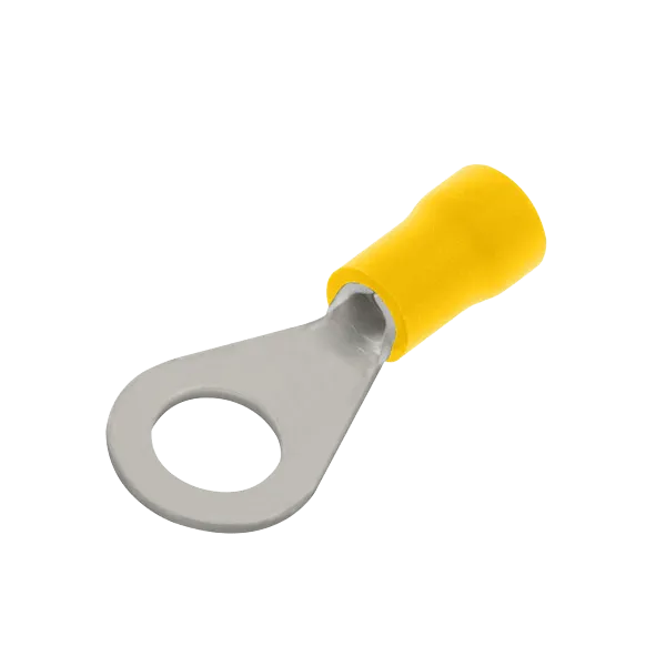 Unicrimp QYR8 Yellow Ring Terminal With A 8mm Hole (100 Pack)