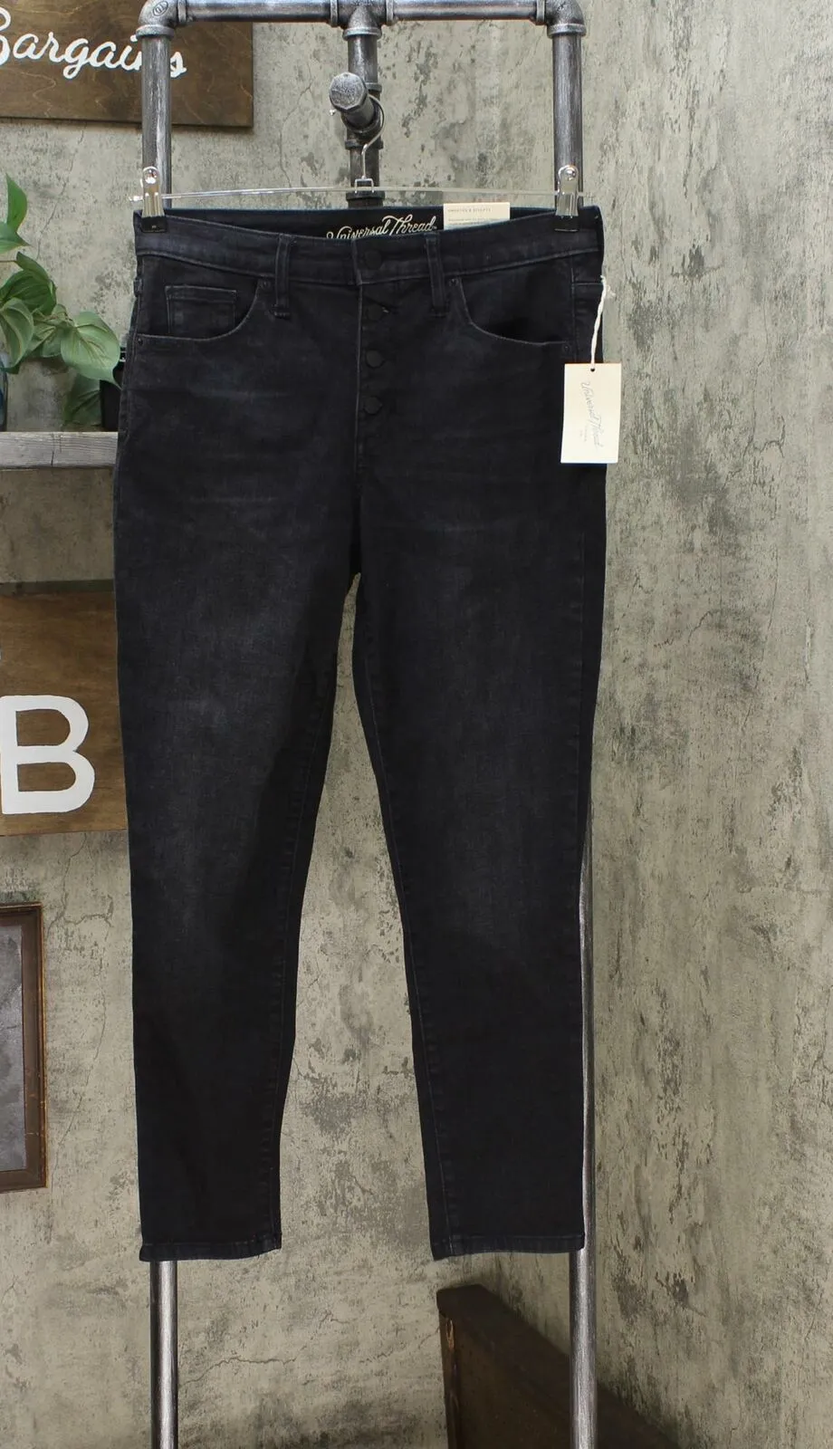 Universal Thread Women's High-Rise Button Fly Skinny Crop Jeans
