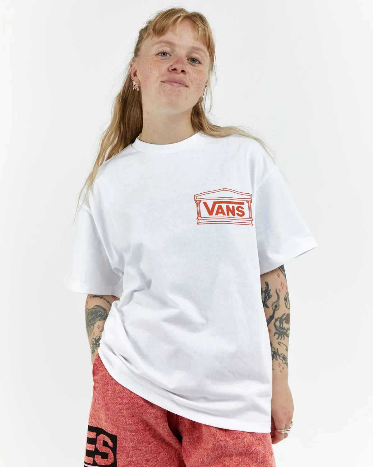VANS VAULT x ARIES Unisex White Art Trip T-Shirt Size Large $70 NWT