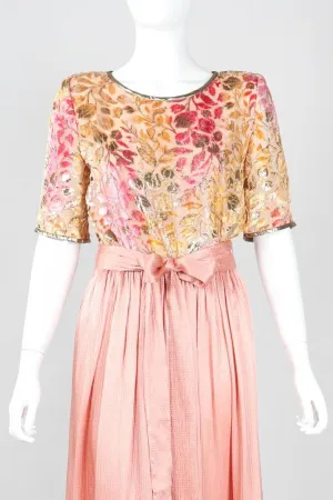 Velvet Burnout Blush Dress