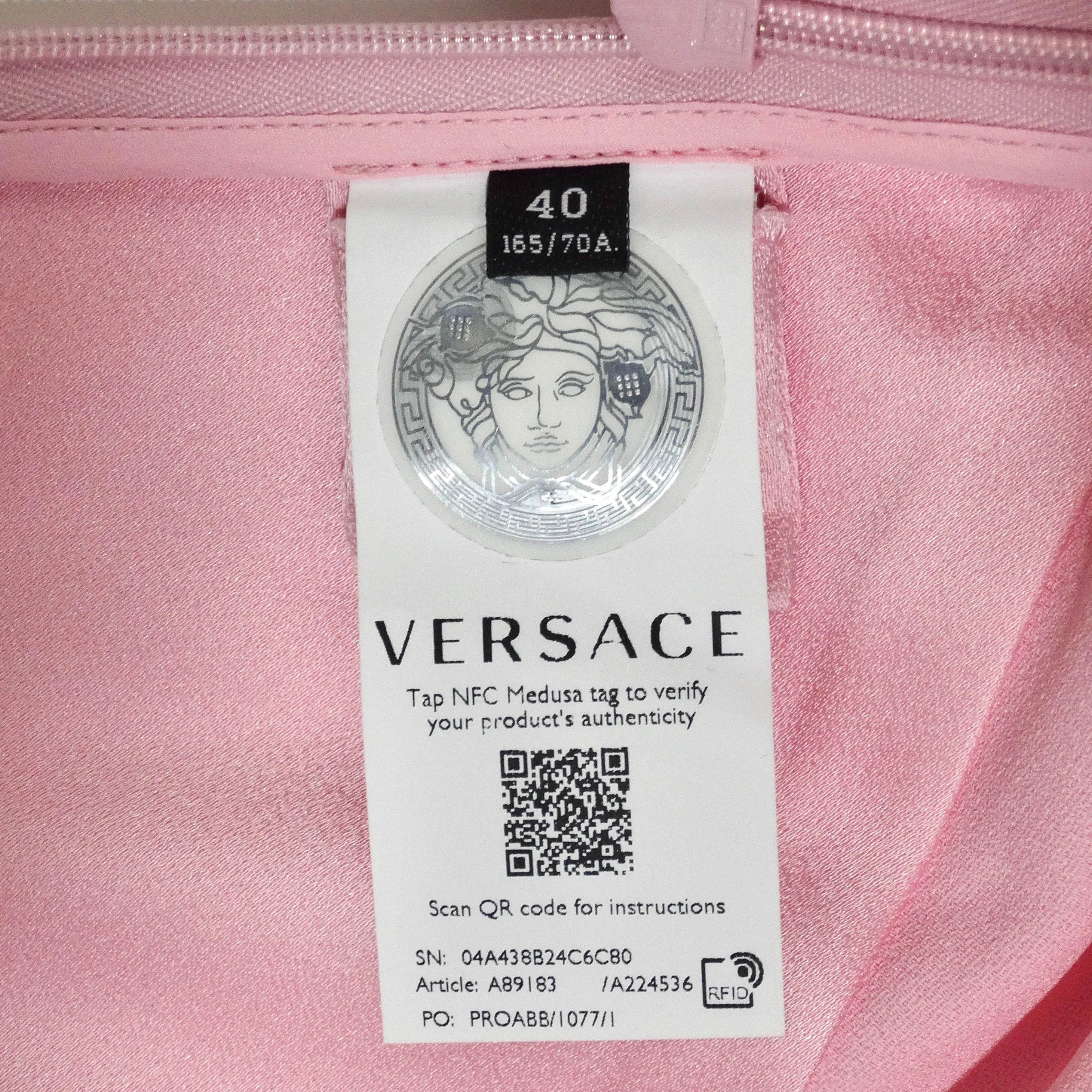 Versace Cut Mini Skirt Light Pink