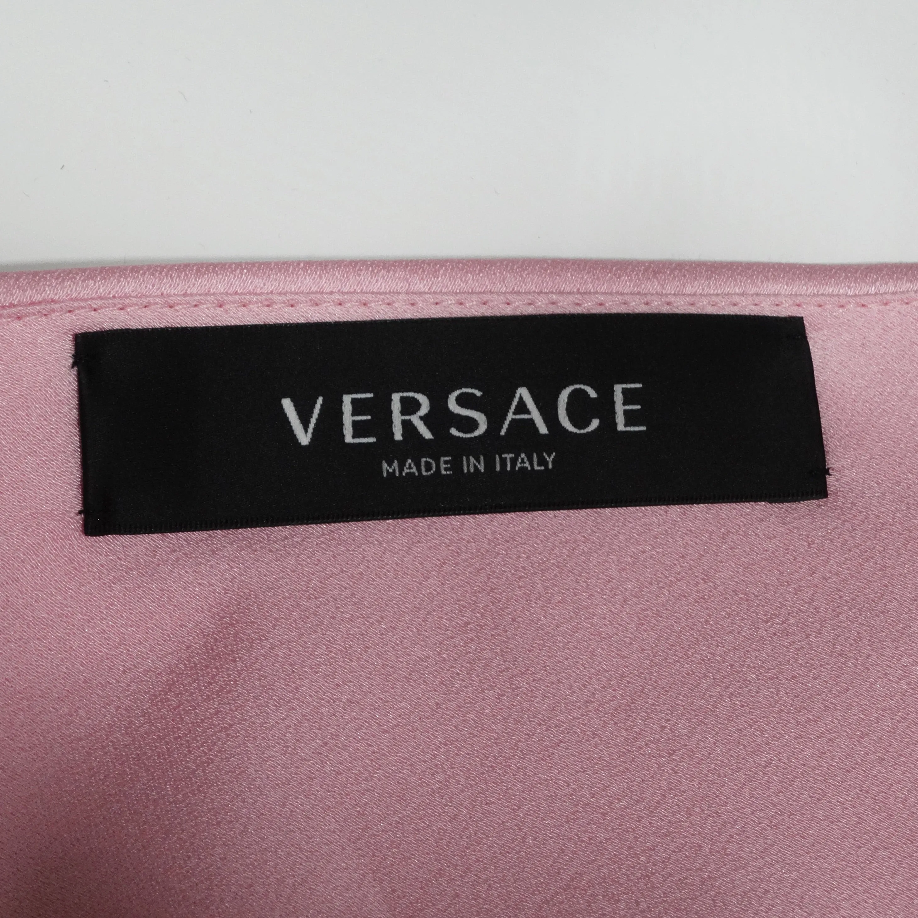 Versace Cut Mini Skirt Light Pink