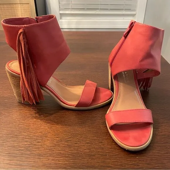 Very Volatile Western Fringe Stacked Heels