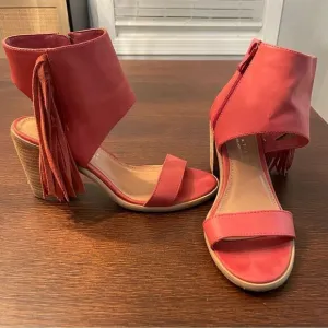 Very Volatile Western Fringe Stacked Heels