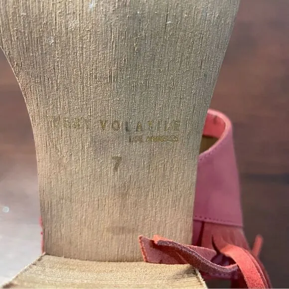 Very Volatile Western Fringe Stacked Heels