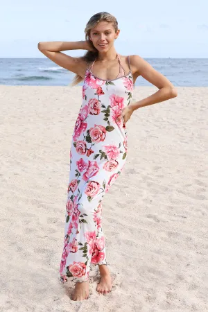 Victoria Jersey Stretch Slipdress Floral