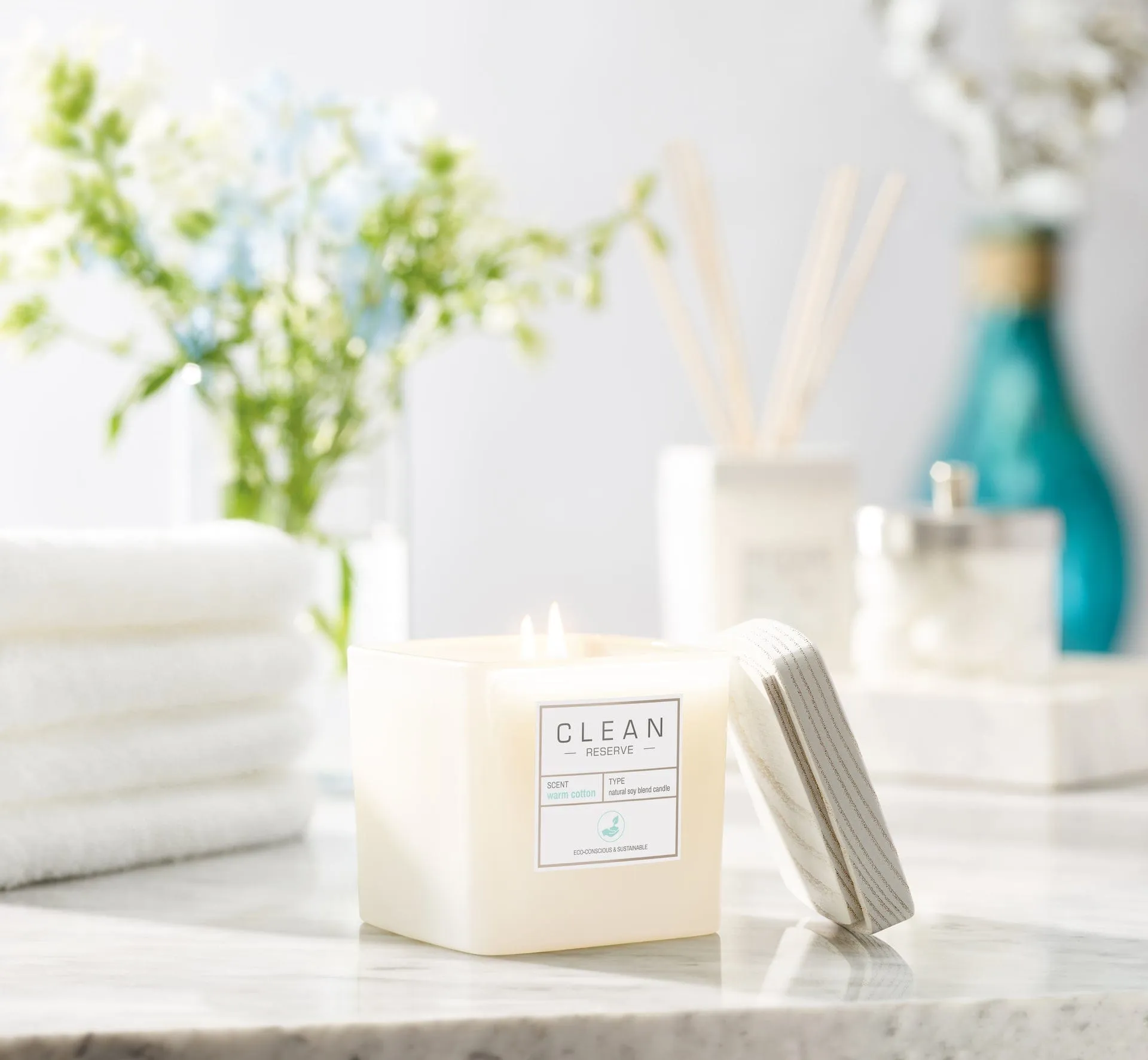 Warm Cotton Natural Soy Blend Candle