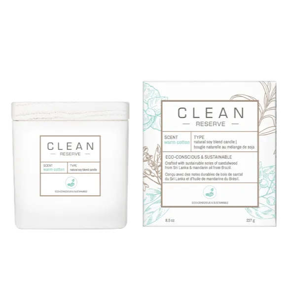 Warm Cotton Natural Soy Blend Candle