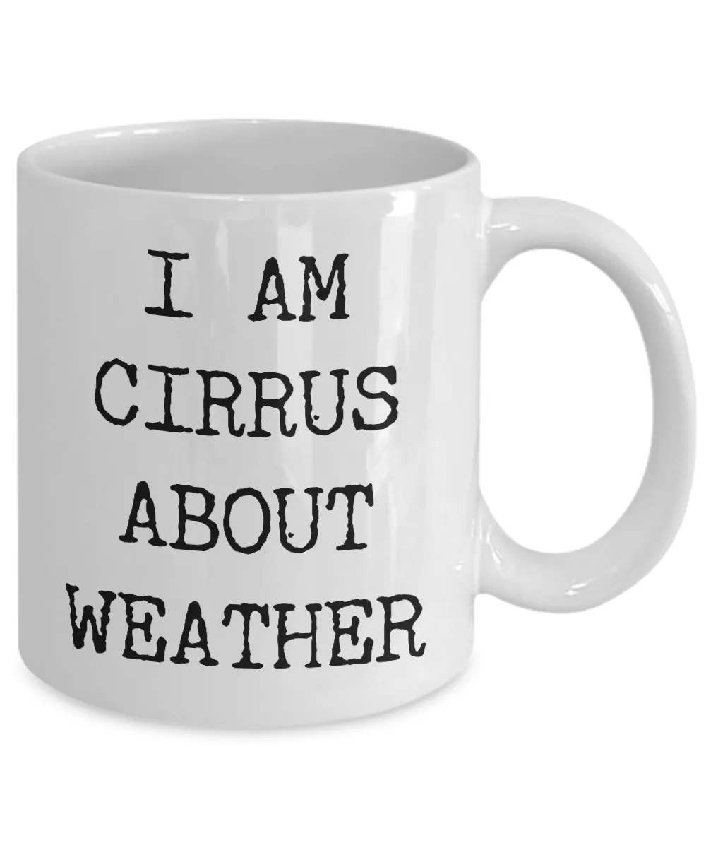 Weather Geek Gifts I Am Cirrus About Weather Mug Ceramic Coffee Cup