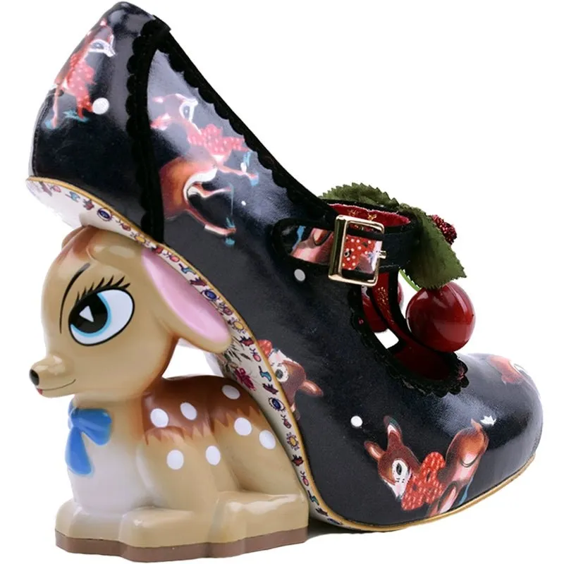 Whimsical Deer-Inspired Chunky Heels