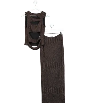 White Fox Black Less Than Zero Top And Never Again Maxi Skirt UK M/L