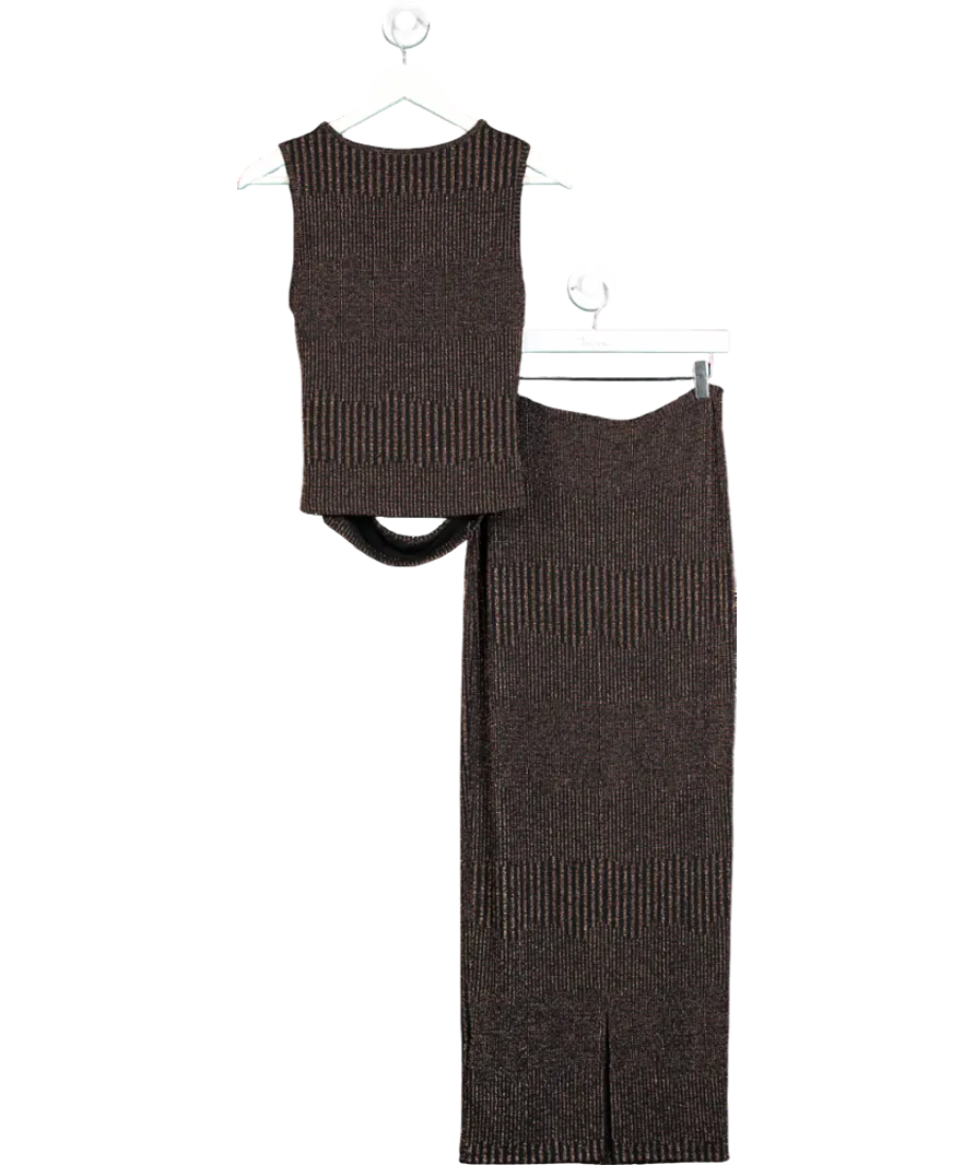 White Fox Black Less Than Zero Top And Never Again Maxi Skirt UK M/L