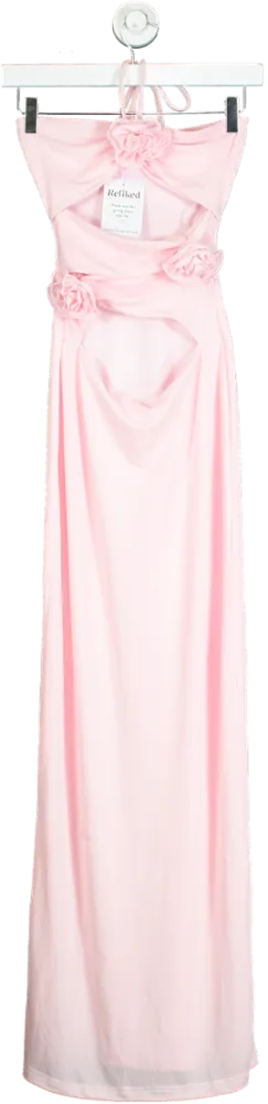 White Fox Pink Maxi Dress UK XS