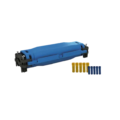 Wiska SH506W/C SHARK 55x146x35mm, IPX8 Pre-filled Gel Joint Suitable for upto 6mm Comes with Non-insulated BV2 Blue & BV5.5 Yellow Crimp Connectors, Blue