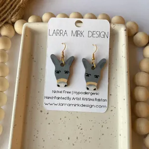 WOODEN MULE EARRINGS | Gray