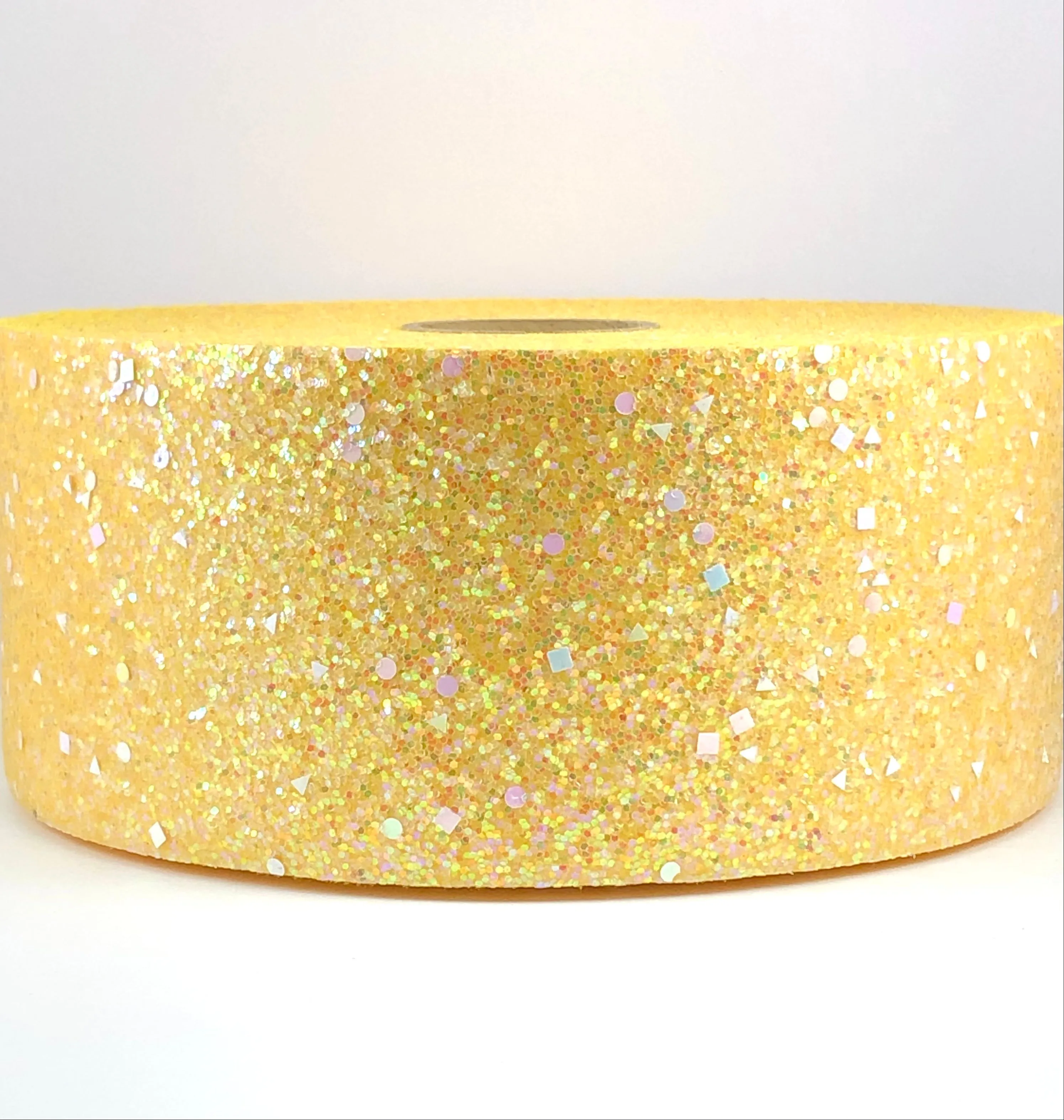 Yellow Chunky 3" Glitter Ribbon