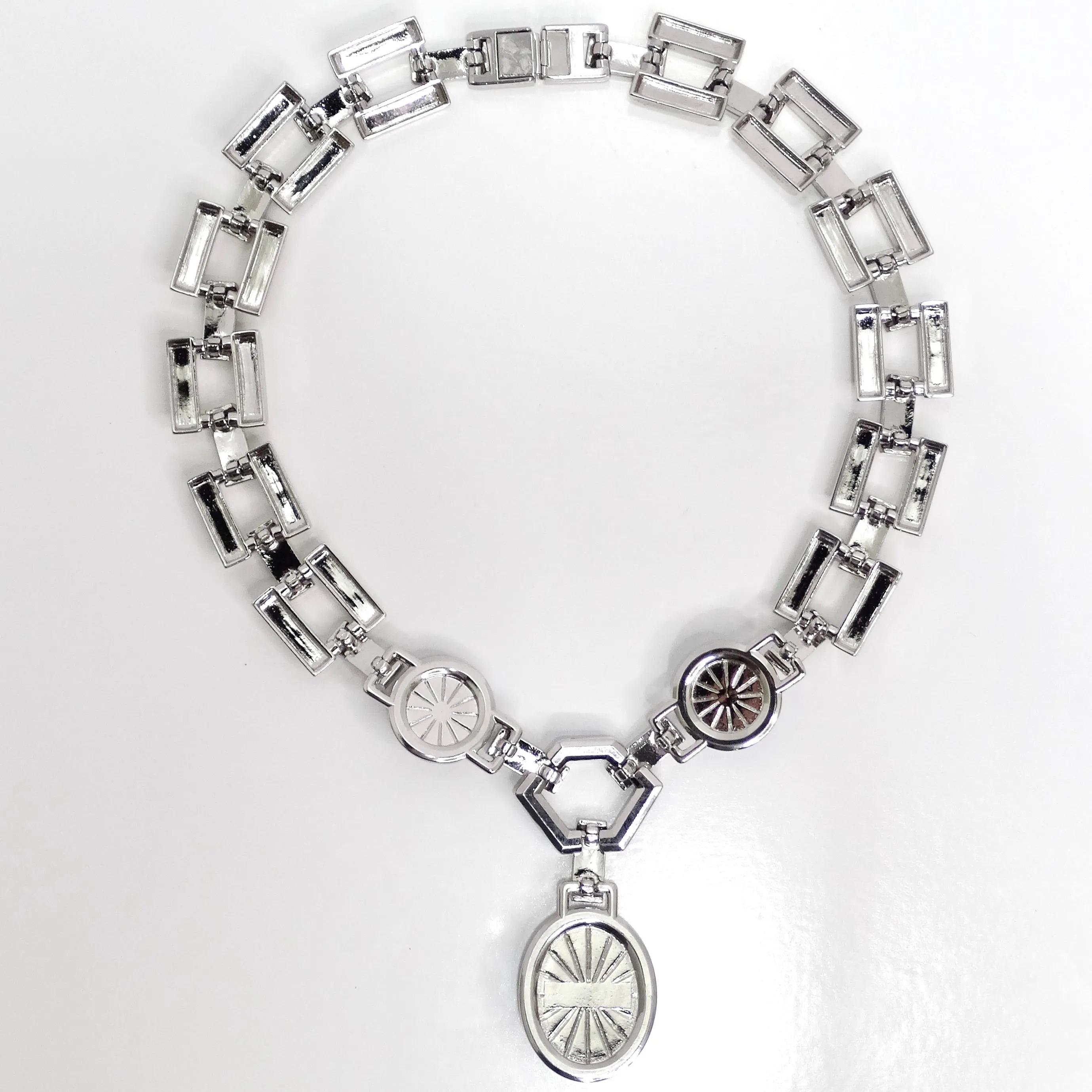 Yves Saint Laurent 1990s Faux Sapphire Pearl Necklace